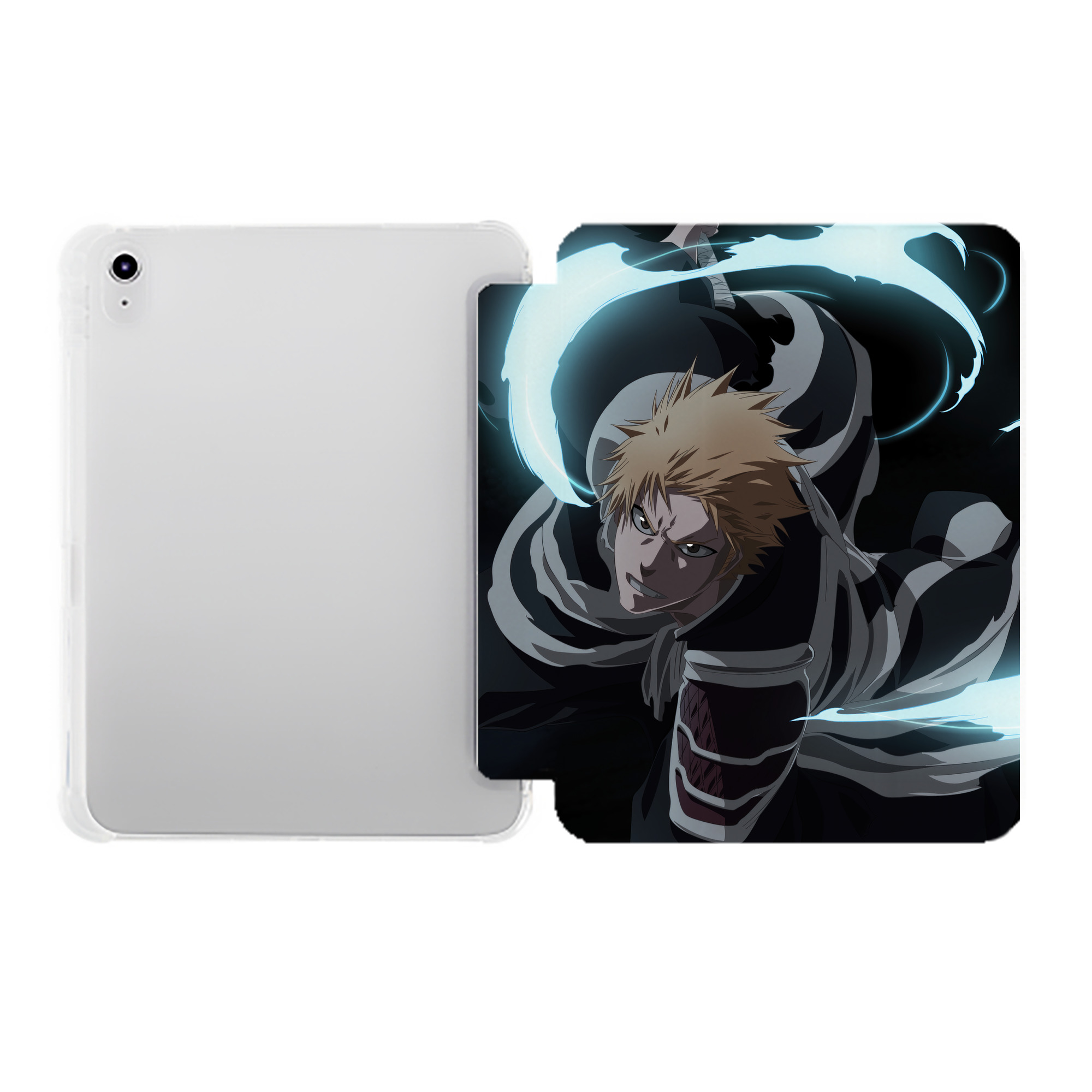 （画像用） ブリーチ BLEACH IPad ケース ペン収納付き 三つ折りスタンド PUレザー×シリコン 対応機種9.5/10.5/10.9インチ